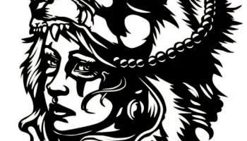 Girl with bear fur