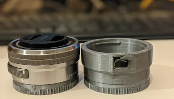 Переходник Sony E на Canon EF с фиксатором объектива 2