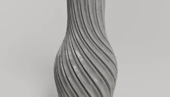 Ваза Spiral Ridge отпечатанная или отлитая...