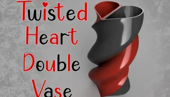 Двойная ваза Twisted Heart - одинарный экструдер......