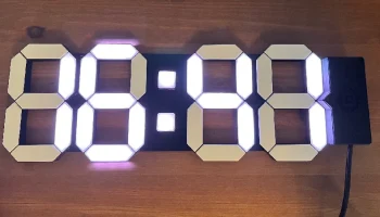 7-сегментные настенные часы для умного дома 1