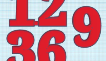 Цифры часов высотой 50 мм 1