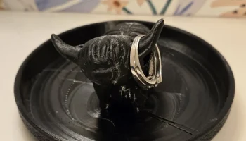 Блюдо с украшениями из горной коровы