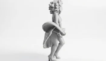 Статуэтка "Застенчивая девушка" Женская фигура для 3D-пе... 3