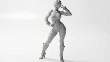 Фигурка крутой девушки, женский персонаж, 3D-печать 1
