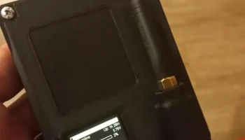 Heltec T114 with screen enclosure for 5 mm battery