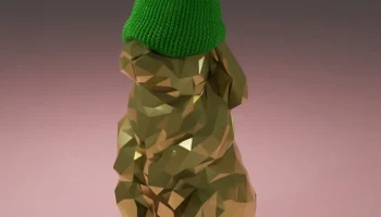 Low Poly Bunny Winter Edition - обычный режим и режим ваз... 1
