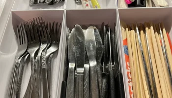 Вставка для столовых приборов IKEA в кухонный ящик (режим...