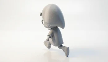 Фигурка бегущей девушки женского персонажа для 3D-печати 4