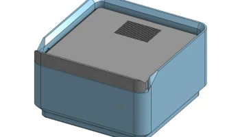 Контейнер с выдвижной крышкой Gridfinity и защелкивающей...