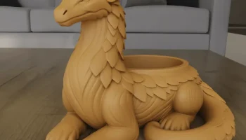 Контейнер для цветов Fantasy Dragon 3D Модель для печати ... 5