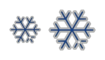 Модель снежинки, брелок 2