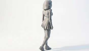 Теннисный наряд, фигурка девушки, женский спорт, 3D-печать 3