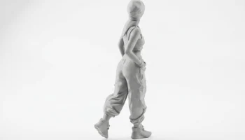 Фигурка девушки в брюках-карго, женский персонаж, 3D-печать 3