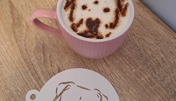 Собака-боксер - Coffee Stencil Art - Latte Art 3