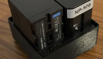 Gridfinity 2x2 - держатель батареи Sony NP-F970