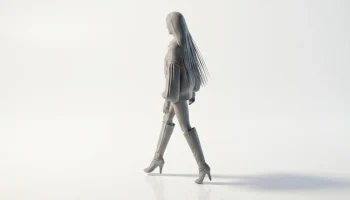 Модная фигурка девушки в свитере, женская 3D-печать 4