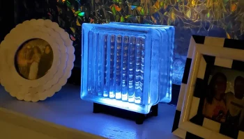 Светодиодная подставка для лампы из стеклянного блока дл... Светодиодная подставка для лампы из стеклянного блока дл...