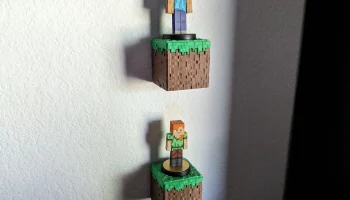 Настенная подставка для Minecraft из травяного блока Amiibo 4