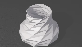 Витая низкополигональная ваза