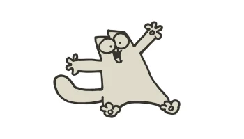 Счастливый магнит на холодильник Simons Cat......