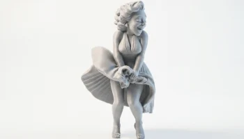 Статуэтка "Застенчивая девушка" Женская фигура для 3D-пе... 2
