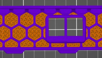 Задняя юбка Voron 0.2 r1, два трапецеидальных искажения ... Задняя юбка Voron 0.2 r1, два трапецеидальных искажения ...
