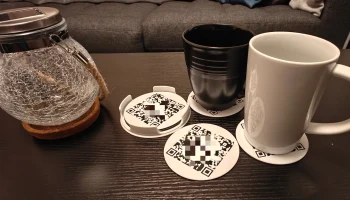 Подставка для напитков с QR-кодом Wi-Fi с Caddy