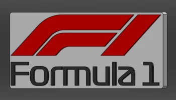 Логотип F1, Formula 1 Racing - Магнит на холодильник (гор... 1