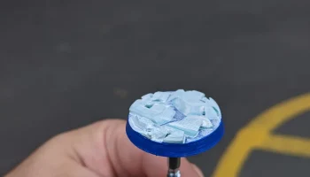 Миниатюрная подставка Ice - круглая, 32 мм, с отверстием ...