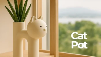 Ваза, цветочный горшок в форме кошки 0