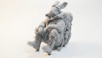 Фигурка космонавта "Походный кролик" для 3D-печати 1