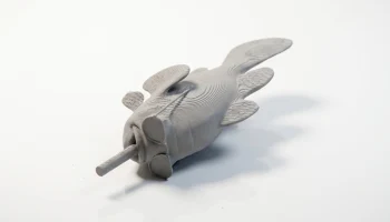Крутая фигурка курящей рыбы-животного для 3D-печати... 1