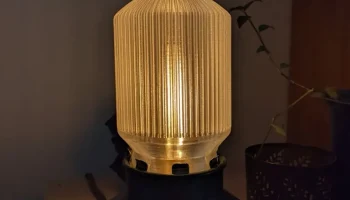 Ребристый абажур в режиме вазы для лампы Ikea Tarnaby!......