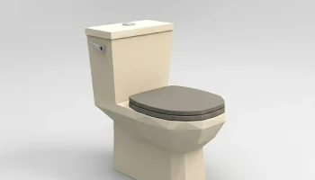 Низкополигональная 3D модель туалета для ванной комнаты