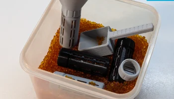 Контейнер для силикагеля с воронкой и ложкой - V2 / Silic...
