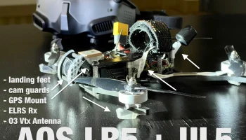 Детали AOS LR5: крепление GPS, крепления антенны, полозья...
