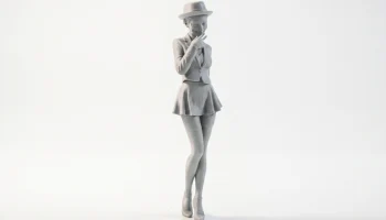 Стильная женская фигурка Cool Girl для 3D-печати 2