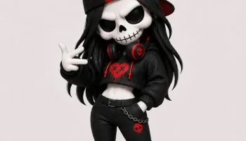 Фигурка-брелок Skeleton Rebel Girl 1