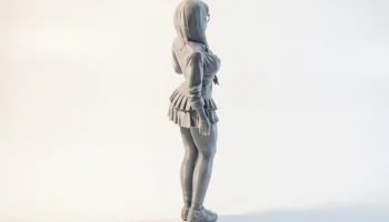 Фигурка девушки аниме женского персонажа для 3D-печати 3