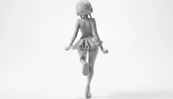 Аниме-фигурка девушки в наушниках, 3D-печать 3