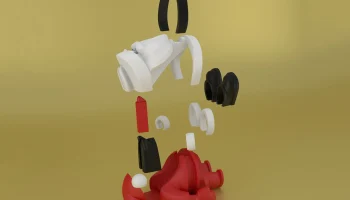 Сборная фигурка Деда-Мороза или Санта Клауса 2