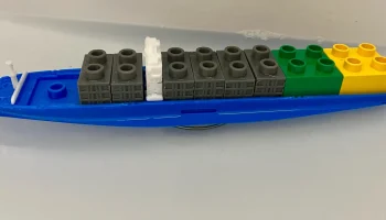 Контейнеровоз Lego Duplo (стабильно плавающий и без опор!... 6