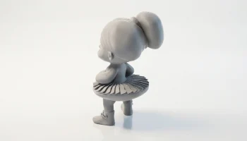 Женская фигурка "Злая футболистка" для 3D-печати 4