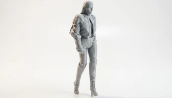 Фигурка девушки-байкера женского персонажа для 3D-печати 2
