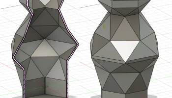 Геометрическая ваза низкополигональная 2