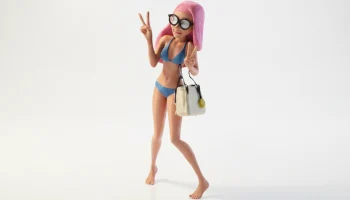 Крутая фигурка пляжной девушки, женский персонаж, 3D-печать