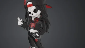 Фигурка-брелок Skeleton Rebel Girl 2