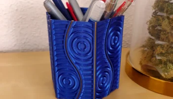 Ваза из нити Инь Ян с рябью 1