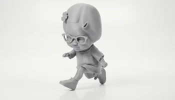 Фигурка бегущей девушки женского персонажа для 3D-печати 1